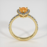 1.13 Ct. Yellowish Orange Sapphire Ring, 18K Yellow Gold 3
