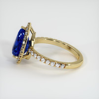 3.52 Ct. Blue Sapphire Ring, 18K Yellow Gold 4