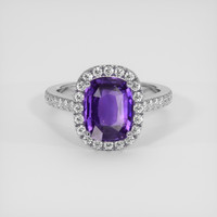 3.17 Ct. Purple Sapphire Ring, Platinum 950 1