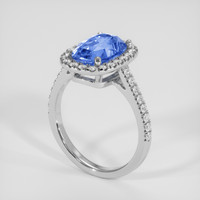 3.61 Ct. Blue Sapphire Ring, Platinum 950 2