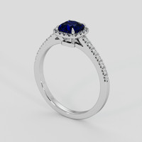 0.77 Ct. Blue Sapphire Ring, Platinum 950 2