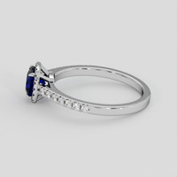 0.77 Ct. Blue Sapphire Ring, Platinum 950 4