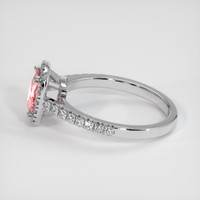 0.97 Ct. Padparadscha Sapphire Ring, 10K White Gold 4