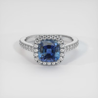 2.20 Ct. Sapphire Ring, 14K White Gold 1