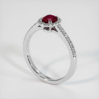 0.54 Ct. Ruby Ring, 14K White Gold 2