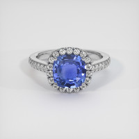 2.63 Ct. Sapphire Ring, 14K White Gold 1