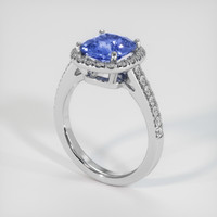 2.63 Ct. Sapphire Ring, 14K White Gold 2