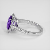 3.17 Ct. Purple Sapphire Ring, 14K White Gold 4
