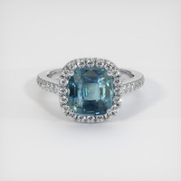 2.62 Ct. Sapphire Ring, 14K White Gold 1