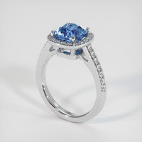 2.68 Ct. Sapphire Ring, 18K White Gold 2