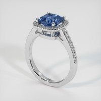 2.20 Ct. Sapphire Ring, 18K White Gold 2