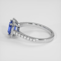 1.58 Ct. Blue Sapphire Ring, 18K White Gold 4