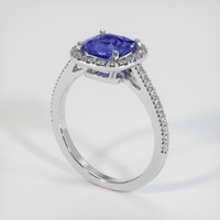 1.55 Ct. Color Change Sapphire Ring, 18K White Gold 2