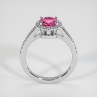 1.23 Ct. Pink Sapphire Ring, 18K White Gold 3