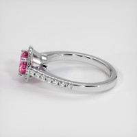 1.23 Ct. Pink Sapphire Ring, 18K White Gold 4