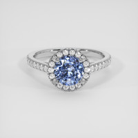 1.80 Ct. Blue Sapphire Ring, 18K White Gold 1