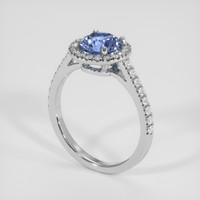 1.80 Ct. Blue Sapphire Ring, 18K White Gold 2