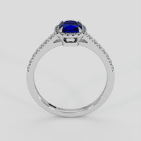 0.77 Ct. Blue Sapphire Ring, 18K White Gold 3