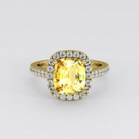 3.12 Ct. Yellow Sapphire Ring, 14K Yellow Gold 1