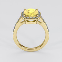 3.12 Ct. Yellow Sapphire Ring, 14K Yellow Gold 3