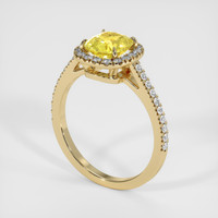 1.53 Ct. Yellow Sapphire Ring, 14K Yellow Gold 2