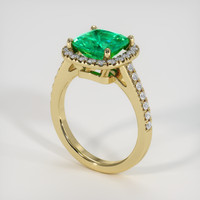 2.32 Ct. Emerald Ring, 18K Yellow Gold 2