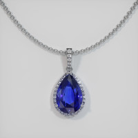 10.15 Ct. Blue Sapphire Pendant, Platinum 950 1