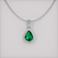 2.42 Ct. Emerald Pendant, Platinum 950 1