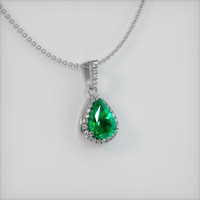 3.07 Ct. Emerald Pendant, Platinum 950 2