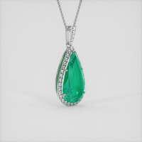 10.90 Ct. Emerald Pendant, Silver 2