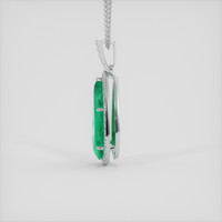 10.90 Ct. Emerald Pendant, Silver 3
