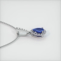 0.58 Ct. Sapphire Pendant, 14K White Gold 3