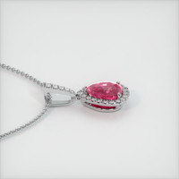 2.96 Ct. Sapphire Pendant, 14K White Gold 3