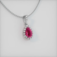 1.25 Ct. Sapphire Pendant, 14K White Gold 2