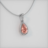 4.17 Ct. Sapphire Pendant, 14K White Gold 2