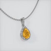 1.40 Ct. Sapphire Pendant, 14K White Gold 2