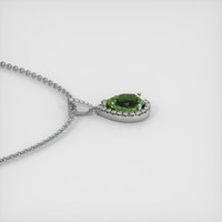 5.26 Ct. Green Sapphire Pendant, 14K White Gold 3