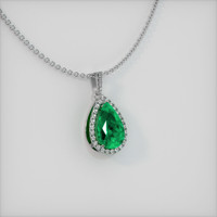 4.60 Ct. Emerald   Pendant, 18K White Gold 2