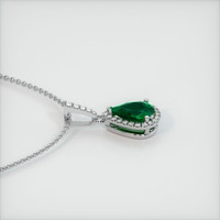 2.42 Ct. Emerald Pendant, 18K White Gold 3