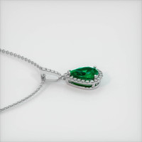 2.76 Ct. Emerald  Pendant - 18K White Gold