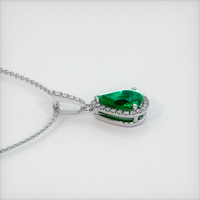 3.07 Ct. Emerald Pendant, 18K White Gold 3