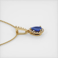0.58 Ct. Sapphire Pendant, 14K Yellow Gold 3