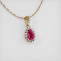1.25 Ct. Sapphire Pendant, 14K Yellow Gold 2