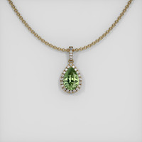5.26 Ct. Sapphire Pendant, 14K Yellow Gold 1