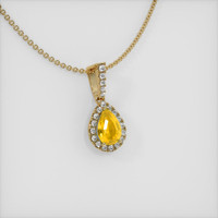 1.58 Ct. Sapphire Pendant, 14K Yellow Gold 2