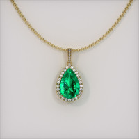 4.60 Ct. Emerald   Pendant, 18K Yellow Gold 1