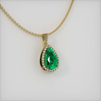 4.60 Ct. Emerald   Pendant, 18K Yellow Gold 2