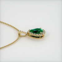 1.22 Ct. Emerald  Pendant - 18K Yellow Gold