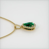 Pave Emerald Pendant 1.22 Ct., 18K Yellow Gold Preview