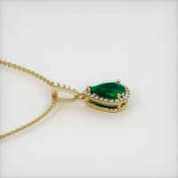 2.42 Ct. Emerald Pendant, 18K Yellow Gold 3